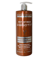 Abril Et Nature Instant Mask Keratin bottle closeup showing nourishing formula for damaged hair