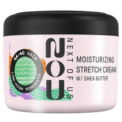 abseits Moisturizing Stretch Cream on damp coils for smoother detangling.
