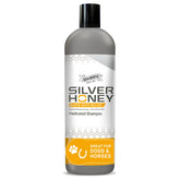 Absorbine Silver Honey Rapid Skin Relief Shampoo bottle showing medicated formula for irritated skin