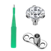 AccGin disposable biopsy punch with protective handle for safe, precise skin piercing.