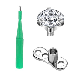 AccGin disposable biopsy punch with protective handle for safe, precise skin piercing.
