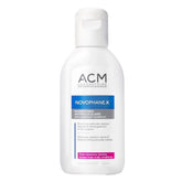 ACM Novophane.K shampoo bottle shows anti-dandruff formula for scalp care