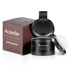 Acomler powder puff applying the hairline shadow for seamless blending.
