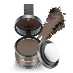 Acomler root cover-up powder delivers rapid gray root coverage for a natural look.