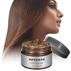 Acomler temporary hair color wax in brown for casual or party looks.