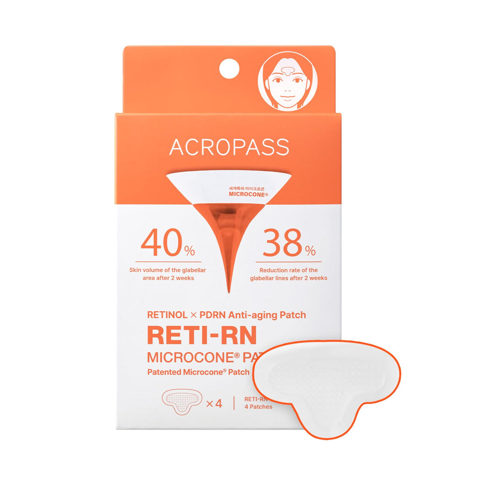 Acropass RETI-RN Microcone patch packaging for anti-aging care
