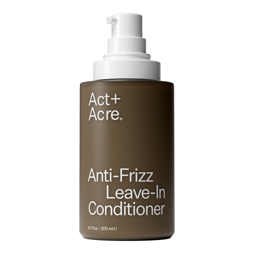 ACT+ ACRE leave-in bottle pour for lightweight nourishment and frizz control