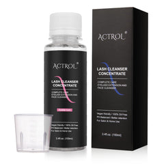ACTROL Eyelash Cleanser Concentrate bottle for salon and home use