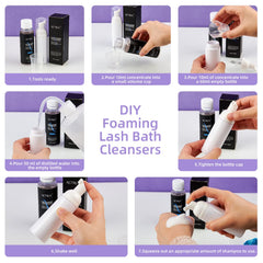 ACTROL Eyelash Cleanser Concentrate dilution measurement shows easy at-home prep.
