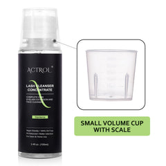 ACTROL eyelash cleanser concentrate swatch highlighting gardenia fragrance and daily use