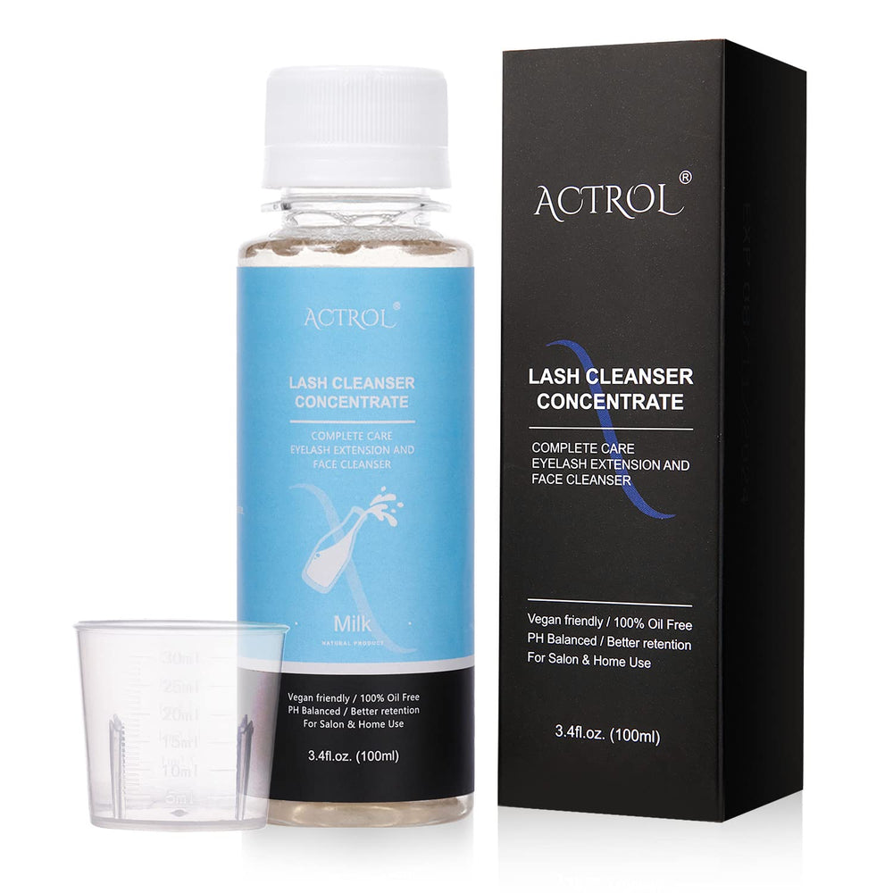 ACTROL Eyelash Shampoo Concentrate 60ml bottle for precise lash cleansing.