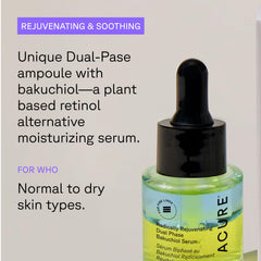 Acure Bakuchiol Serum ingredients close-up highlighting eggplant and turmeric.