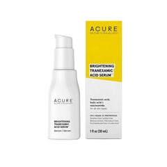 Acure Brightening Tranexamic Serum bottle for nighttime brightening and even tone.