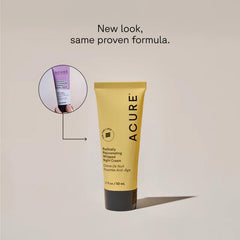 Acure Night Cream texture swatch showing airy whipped formula for smooth skin.