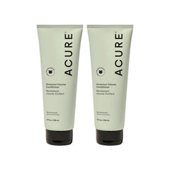 Acure Vivacious Volume Conditioner bottle front shows lightweight lift for fine hair