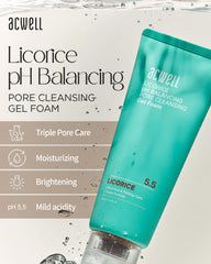 ACWELL Licorice foam lather forming close-up for pore care.
