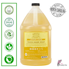 Adams Handmade Soap Lemon Sage pour shows easy refill and versatility.
