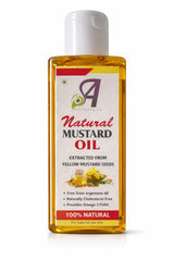 ADHAATA Yellow Mustard Oil bottle for nourishment and gentle skin care.