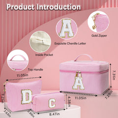 Adoryoung monogram makeup bag medium pouch suitable for cosmetics and toiletries