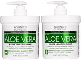 Advanced Clinicals Aloe Vera Lotion bottle with pump delivers deep hydration for dry skin.