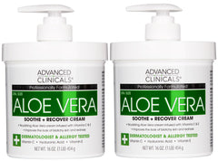 Advanced Clinicals Aloe Vera Lotion bottle with pump delivers deep hydration for dry skin.
