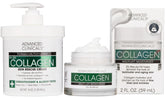 Advanced Clinicals collagen face cream jar promotes firmer, hydrated skin.