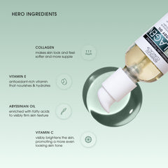 Advanced Clinicals Hydrating Collagen Oil lightweight texture allows silky skin and quick absorption