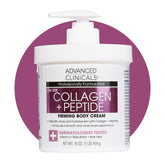 Advanced Clinicals Collagen Peptides body lotion bottle with pump for daily hydration
