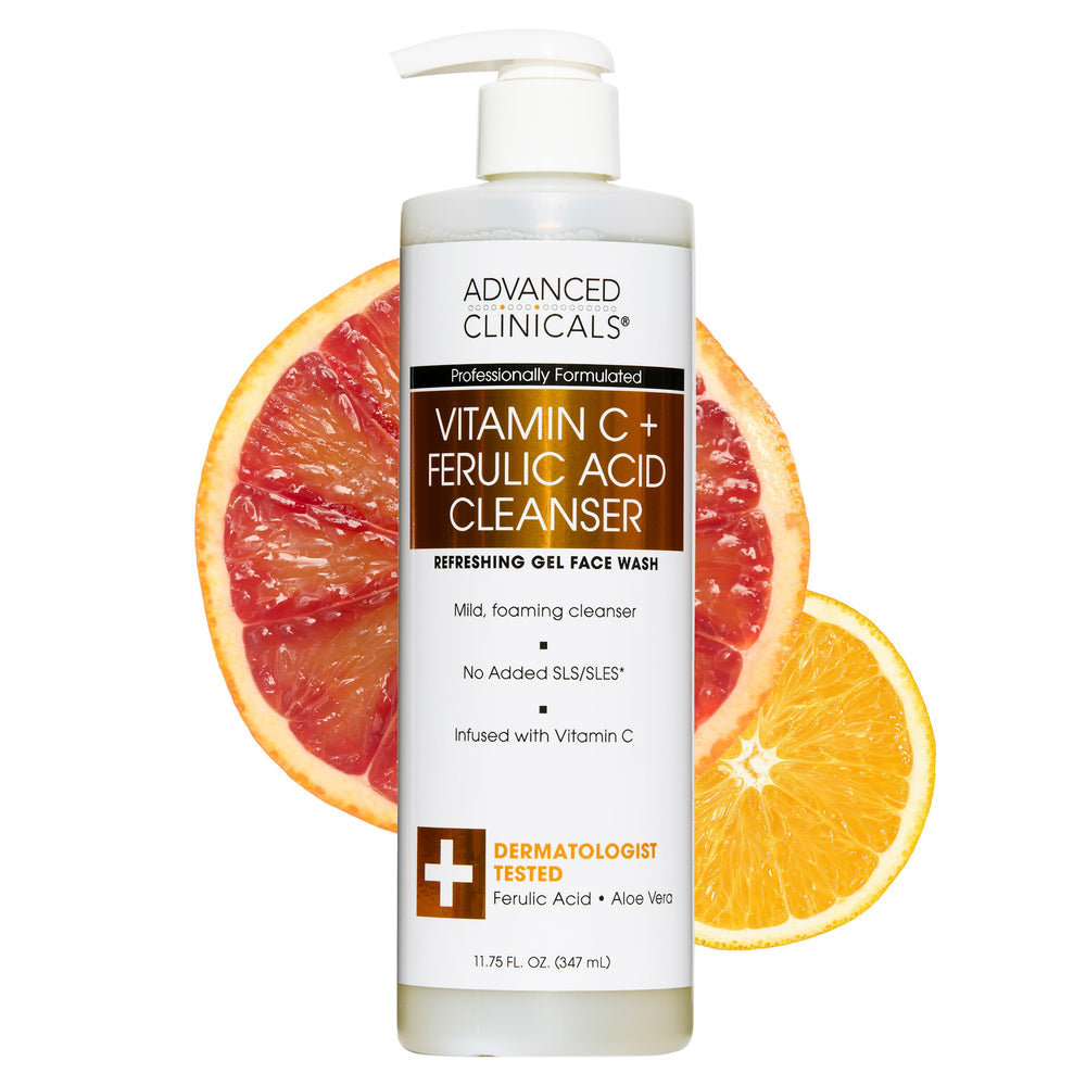 Advanced Clinicals Gentle Vitamin C Face Wash bottle for daily, hydrating cleansing.