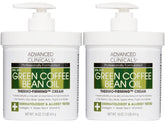 Advanced Clinicals Green Coffee Bean Thermo-Firming Lotion bottle promoting firmer-looking skin