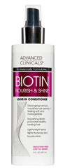 Advanced Clinicals Hair Spray Thicken and Shine bottle pour shows lightweight mist for styling.