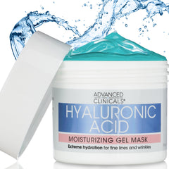 Advanced Clinicals Hyaluronic Acid Gel Mask closeup shows rich texture for hydration
