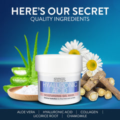 Advanced Clinicals Hyaluronic Acid Gel Mask texture closeup