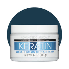 Advanced Clinicals Keratin Hair Mask jar smooths color-treated hair