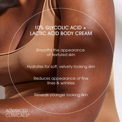 Licorice root and vitamin E in Advanced Clinicals formula for balanced skin care.