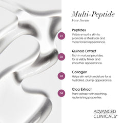 Glowing skin look after applying Advanced Clinicals Multi Peptides Serum