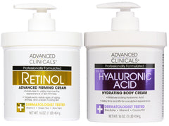 Advanced Clinicals Retinol Body Cream bottle for smooth, hydrated skin.