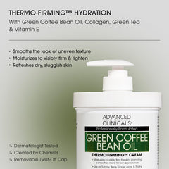 Advanced Clinicals unscented collagen body cream jar nourishes dry skin.