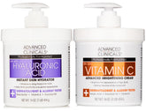 Advanced Clinicals Vitamin C cream bottle promotes radiant, even-toned skin.