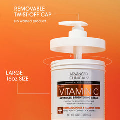 Advanced Clinicals Vitamin C Cream with ferulic acid provides hydration and even tone.