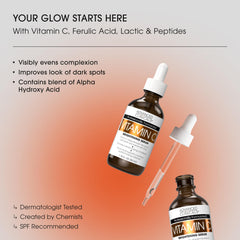 Advanced Clinicals Vitamin C serum dropper emphasizes gentle daily brightening