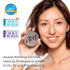 Advanced Mineral Makeup skin-friendly formula closeup emphasizes gentle use