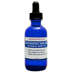 Advanced Skin Care Glycolic Acid Face Peel application demonstrates fast-acting exfoliation for radiant skin