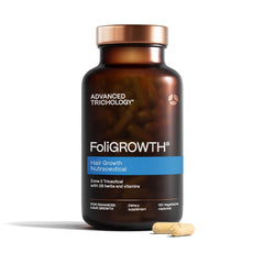 Advanced Trichology FoliGROWTH bottle for daily fuller hair potential.