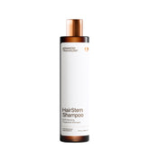 Advanced Trichology HairStem shampoo bottle highlights DHT blockers for thinning hair.