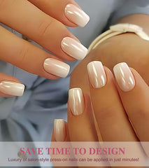 Aegenacess 24-nail kit with 12 sizes ready for quick at-home manicure