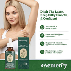 Aemerry Cyperus Rotundus Oil dropper dispenses calming post-shave moisture.