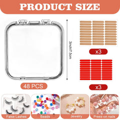 Aemygo clear acrylic nail display case showcases designs through transparent lids.
