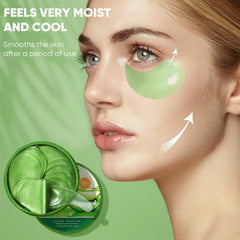 Aero Zen Aloe Vera Eye Mask applied under the eyes for hydration