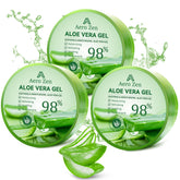 Aero Zen Pure Aloe Gel bottle front, highlighting the 3-pack for deep hydration